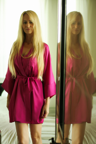 Panama Dámský župan Podomka Kalimo - fuchsiový