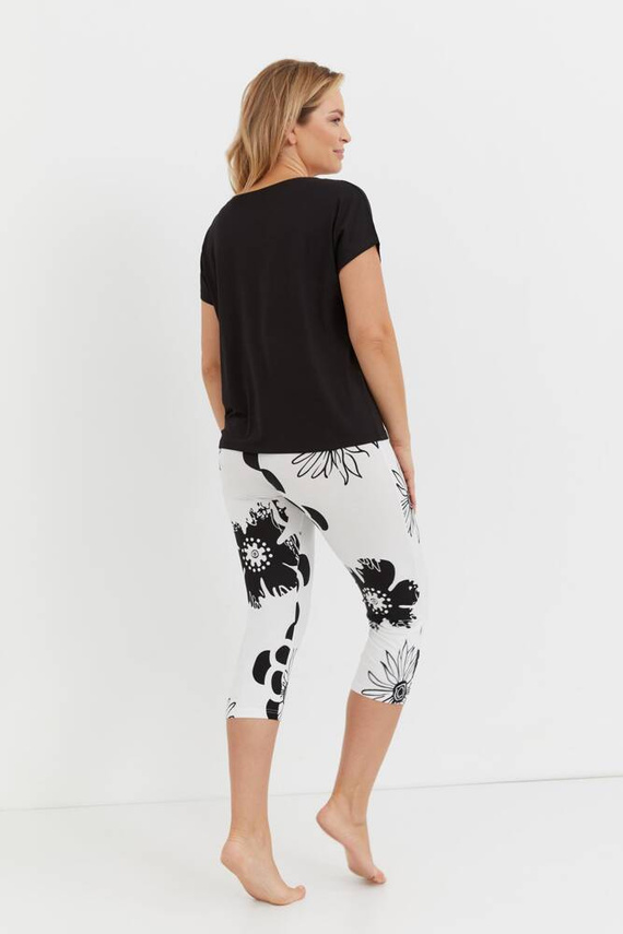 743 Elle Forex Dámské pyžamo - černé-ecru