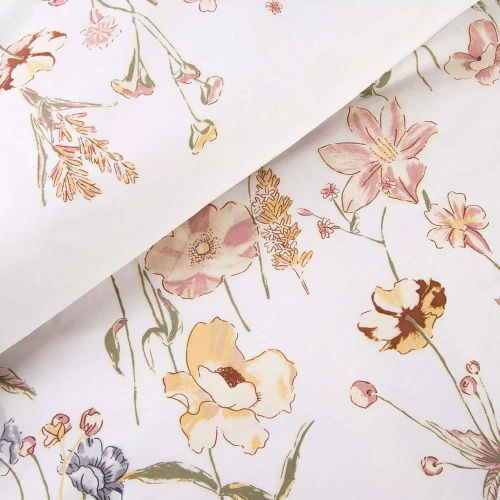 Saténové povlečení 1553/1 Satynlove 100% bavlna květinové + povlaky 70x80