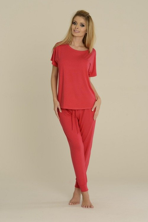524 Paula Dámské pyžamo De Lafense - malinové
