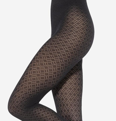 Loretta 157 Gatta dámské punčochové kalhoty - matné, 50 den, vzorované - nero