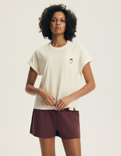 Dámské pyžamo Henderson Evika 44464 – bavlna, ovocná výšivka, šortky