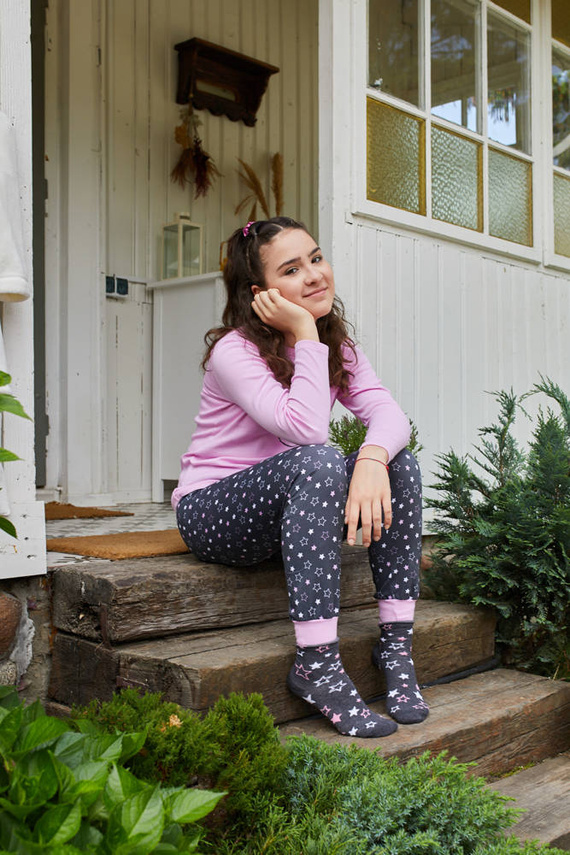 Antilia Dívčí pyžamo Italian Fashion - růžová/potisk