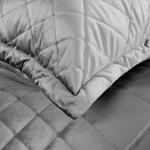 Ria 6 Velurový dekorační přehoz Eurofirany stříbrný