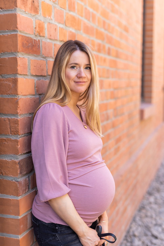 Těhotenská a kojicí halenka Milk&Love Milky Puff žebrovaná buf rukáv
