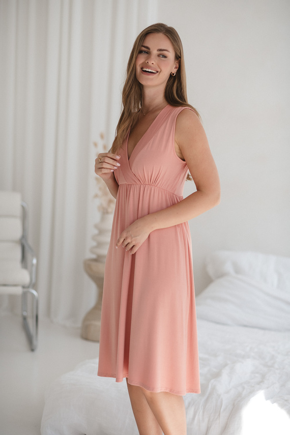 Star Light Těhotenská a kojící noční košile herbal rose Milk&Love- bambusová viskóza | Pohodlí a ženskost