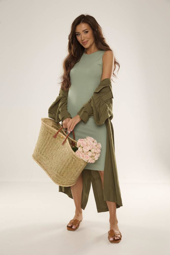 707 Freya Dámské šaty De Lafense - hrachová barva