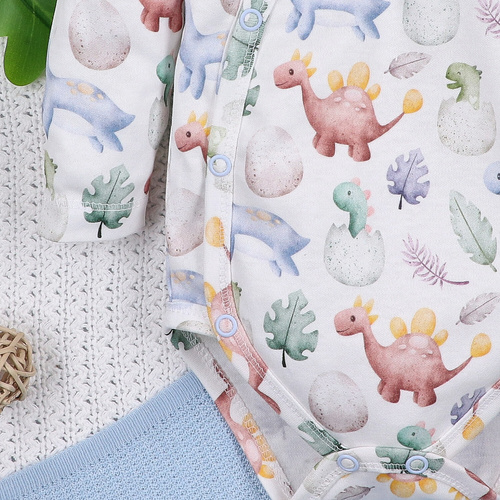 ABN-5561 Dino Explorer Envelope body Nini | Organická bavlna pro novorozence