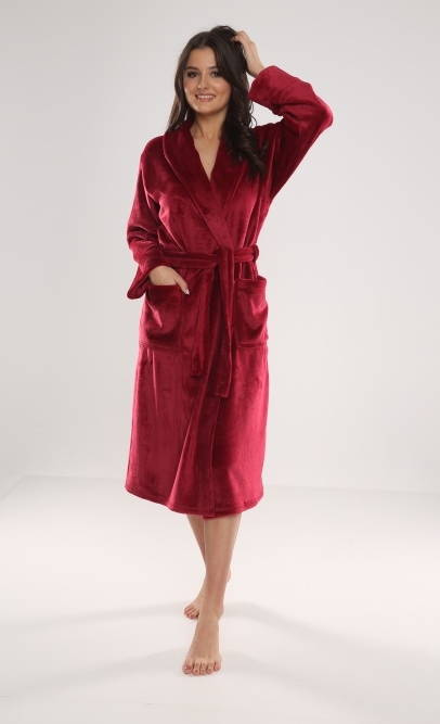 628 Abigail Dlouhý dámský župan Forex - bordó