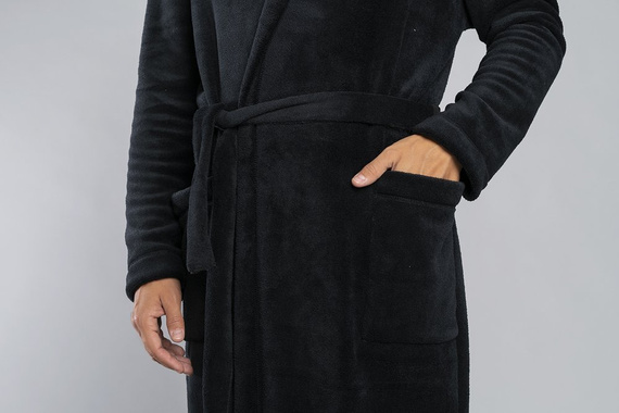 Mimas Pánský župan s kapucí Italian Fashion- graphite