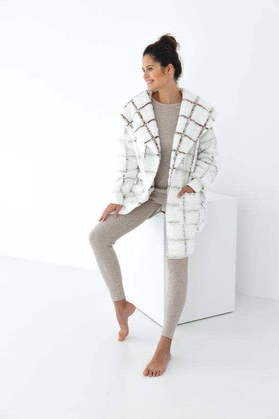 Sensis Delphine Cardigan - bíle pruhovaný