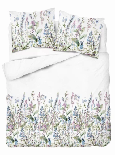 5485 B Detexpol Saténové příběhy bílo-modré povlečení | 100% bavlna, saténová vazba, zip, dárkové balení