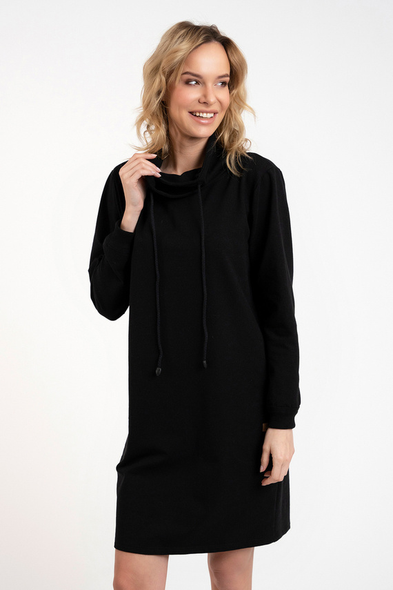 Dámská tunika s dlouhým rukávem Malmo Italian Fashion - černá