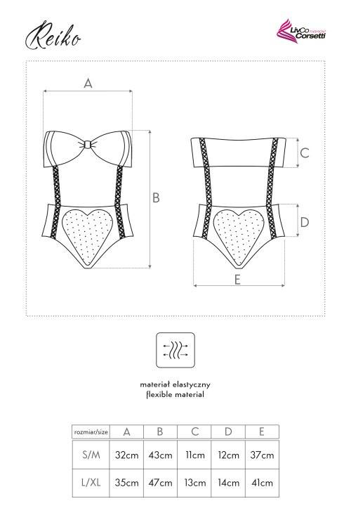 Reiko LC 8083 LivCo Corsetti Módní dámské body černé