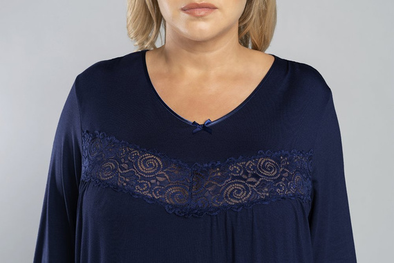 Pyžamo Izyda 3/4 rukávy, 3/4 kalhoty Italská móda - tmavě modrá