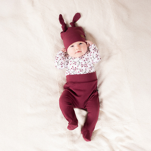 217094 Bavlněné body s dlouhým rukávem Alisa Nicol - květinový vzor