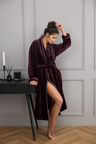 Dámský župan Cameron Sensis burgundy - elegantní a pohodlný, měkký materiál