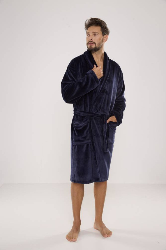 716 Rafael pánský župan De lafense - tmavě modrý