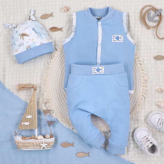 ABN-5457 Sea Of Joy Dětské tepláky Nini - organická bavlna, pohodlný pas