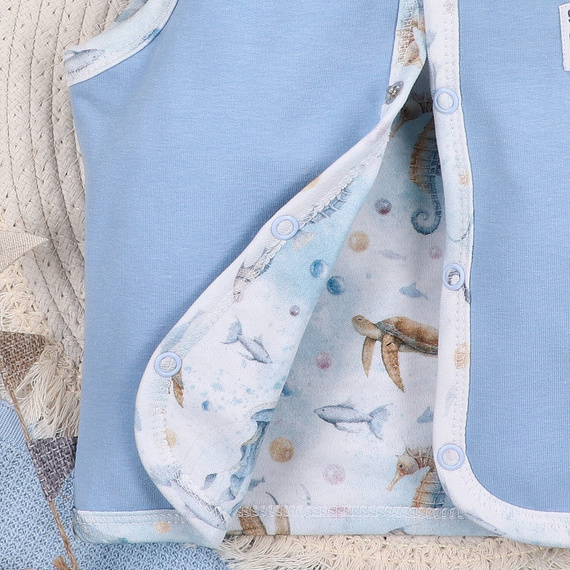 ABN-5458 Sea Of Joy Nini vesta - organická bavlna, pohodlné zapínání