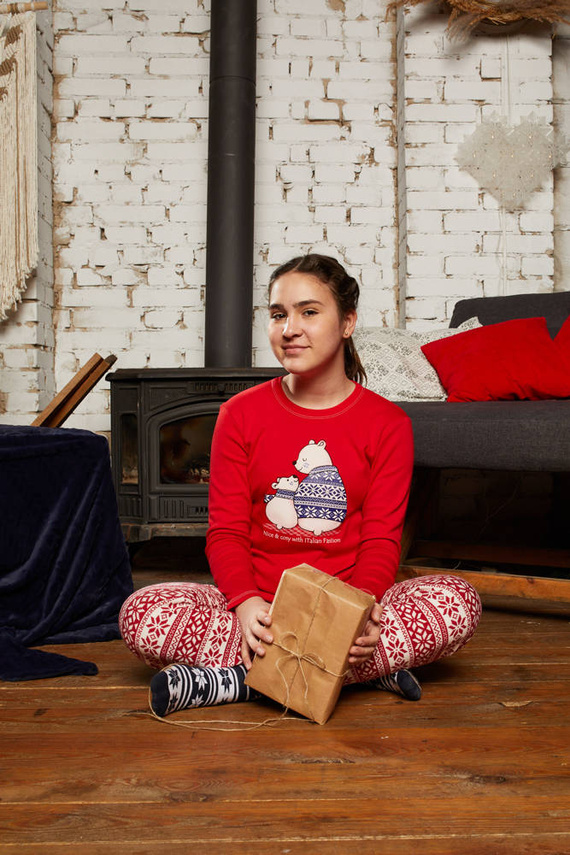 Arktyka Dětské pyžamo Italian Fashion - červená/potisk