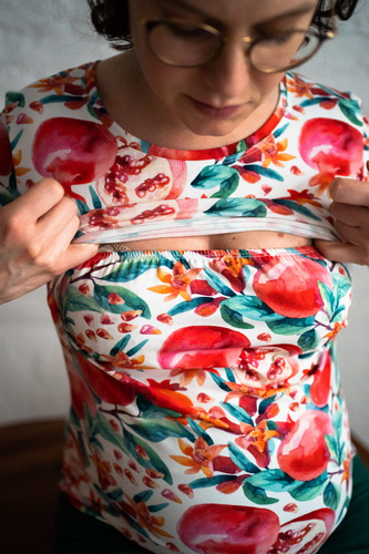 Těhotenská a kojící halenka Milk Shirt granátová Milk & Love