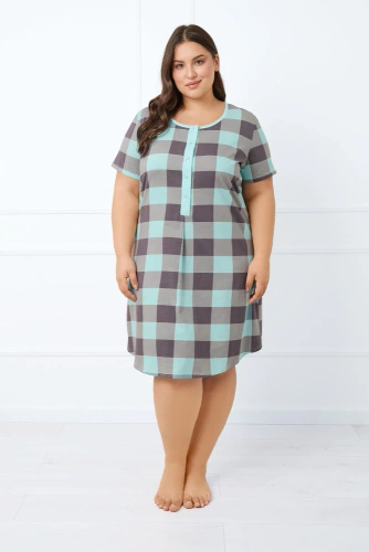 Noční košile a kojící šaty Sandra, krátký rukáv Italská móda