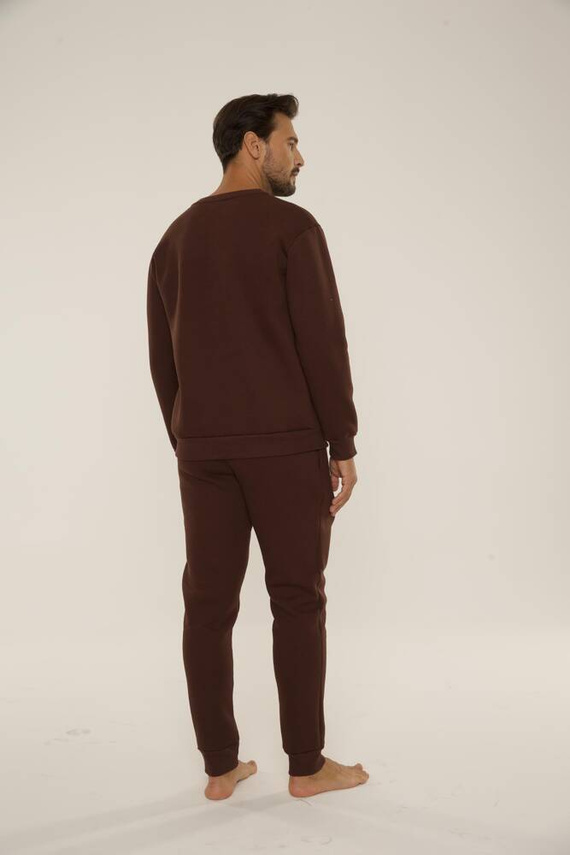 813 Indigo Pánská tepláková souprava De Lafense - čokoládová