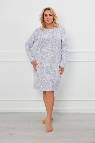 Noční košile Jowita, dlouhý rukáv Italská móda