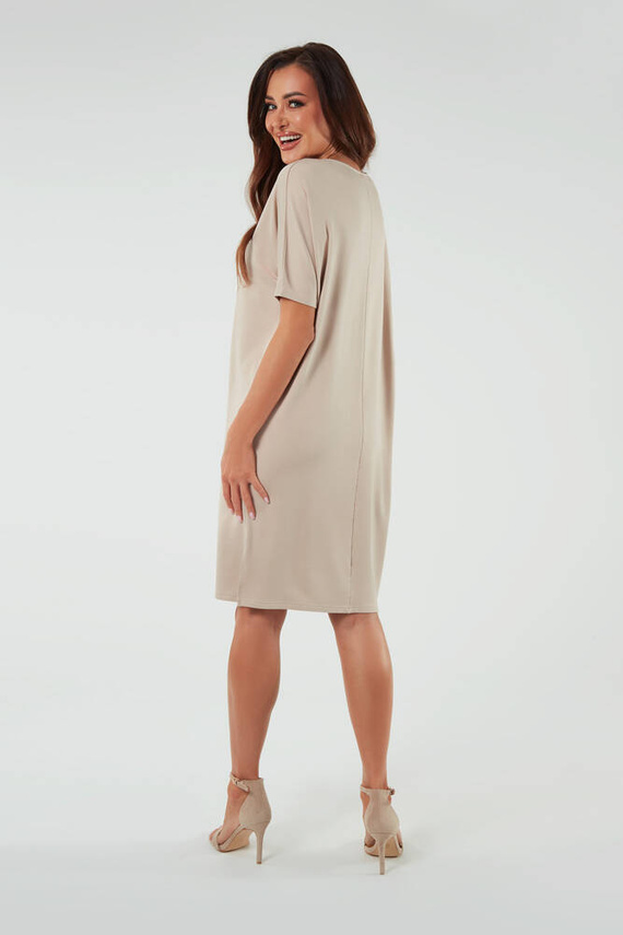 Dámská tunika s krátkým rukávem Soler Italian Fashion - béžová