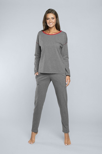 Accent Dámské pyžamo délka. rukáv, délka. kalhoty Italian Fashion - tmavá melanž