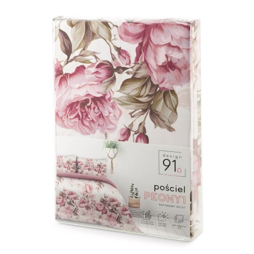 Povlečení Peony1 Design 91 květinové oboustranné měkké na zip
