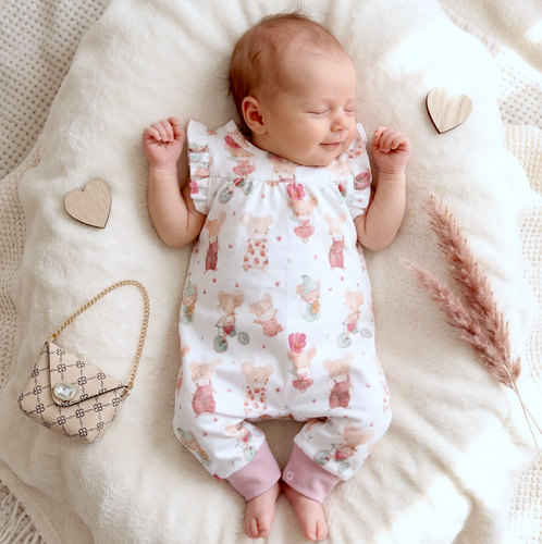 Nini Kojenecké Dupačky Little Mouse 100% Organická Bavlna – Polská Výroba