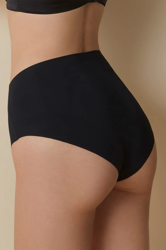 503 Dámské maxi kalhotky Braga Selene černé - vysoký střih, bezešvé, tvarující