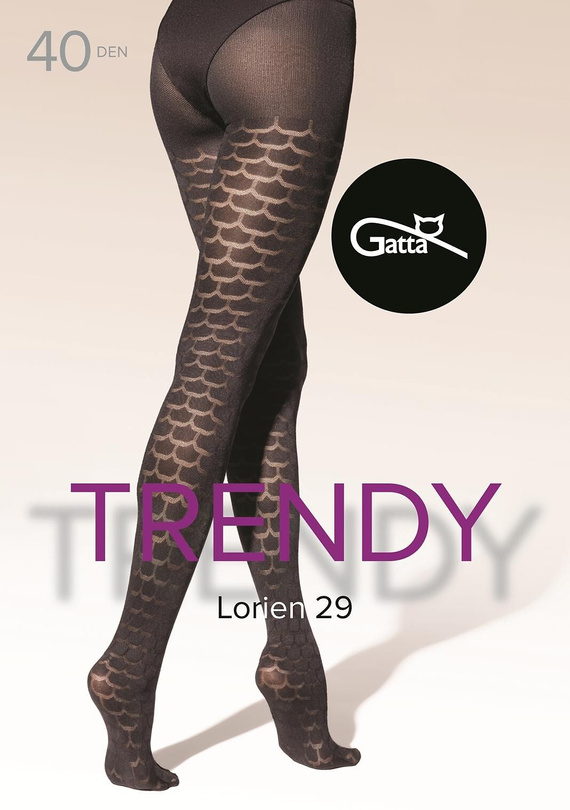 Lorien 29 Punčocháče Gatta - 40 den, vlnový vzor, matné