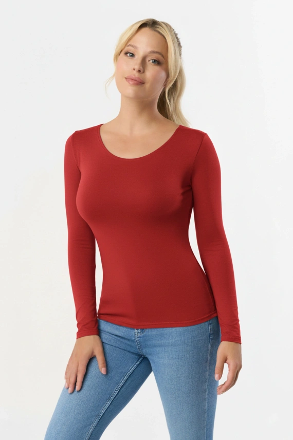 Manati Długi rękaw Bluzka damska Babell - czarwony