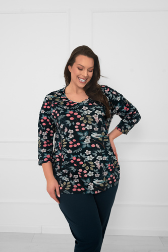 Dámské bavlněné pyžamo Lucja 3/4 rukáv a kalhoty Italian Fashion