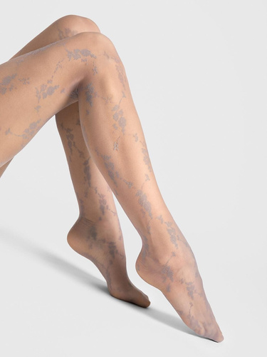 Punčochové kalhoty Fiore Rosalia G6132 20 den květinový vzor matné