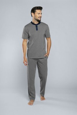 Profit Pánské pyžamo s krátkým rukávem a dlouhými kalhotami Italian Fashion -¶r.melange