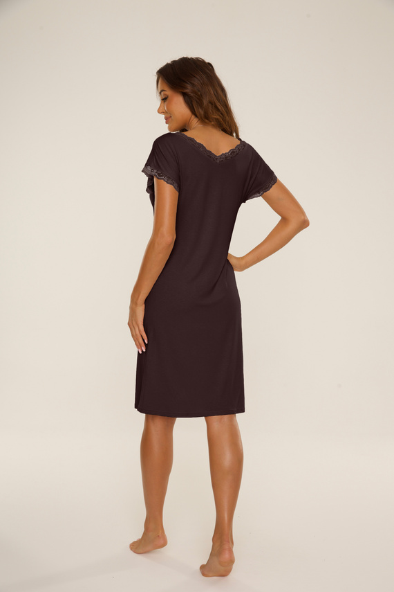 816 Noční košile Hazel De Lafense - čokoládová