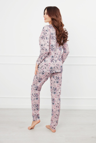 Toliana Dámské pyžamo s dlouhým rukávem a dlouhými kalhotami Italian Fashion