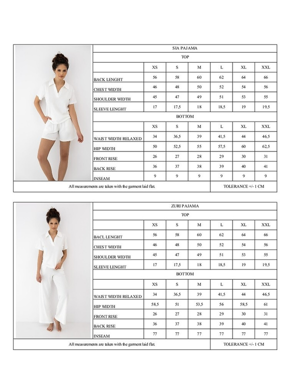 Sensis Zuri ecru dámské pyžamo – bavlna a modal, dlouhé kalhoty