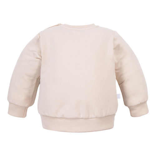 Mikina Beary Cool Eevi - světle béžová, bavlna, potisk medvídků