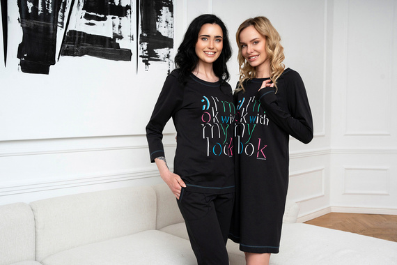 Noční košile Olza Italian Fashion - černá