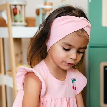 Dívčí čelenka Eevi Cherry bavlna elastická pohodlná