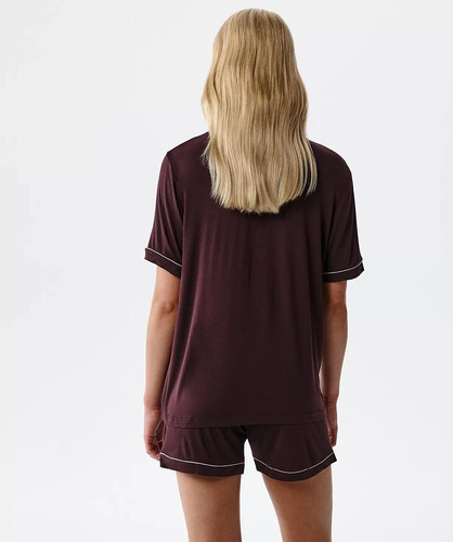 Dámské pyžamo Atlantic NLP-496 z modalu na knoflíky s kraťasy – komfort