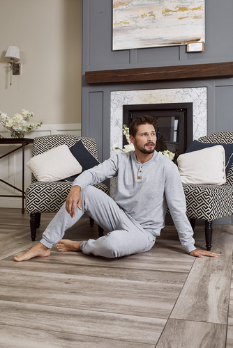 Souprava Leader Tracksuit dlouhá. rukáv, délka. kalhoty Italian Fashion - melange