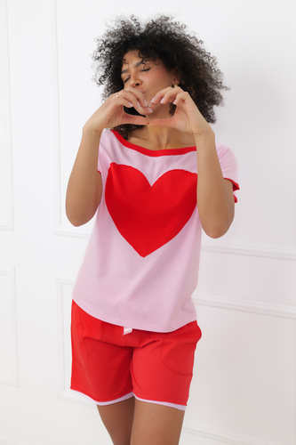 Dámské pyžamo Sabrina Italian Fashion 100% bavlna – krátký rukáv, šortky