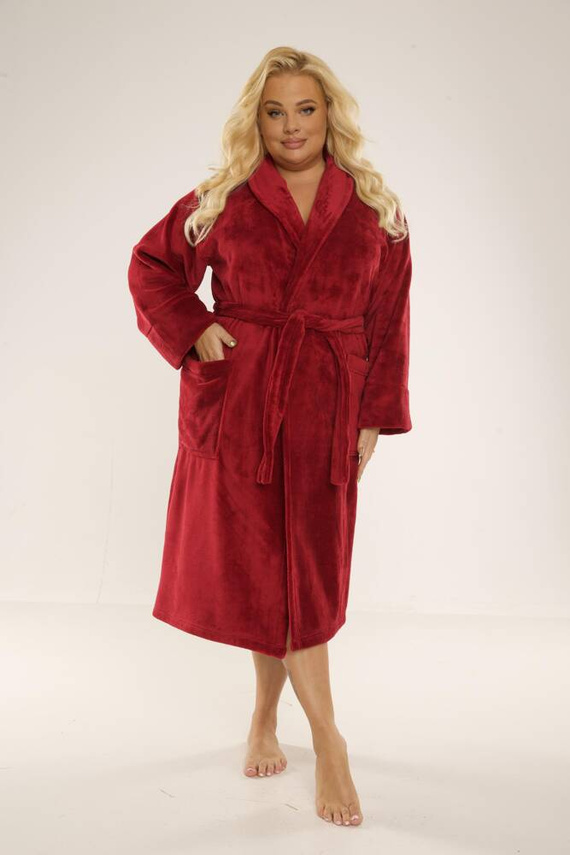 628 Abigail Dlouhý dámský župan Forex - bordó