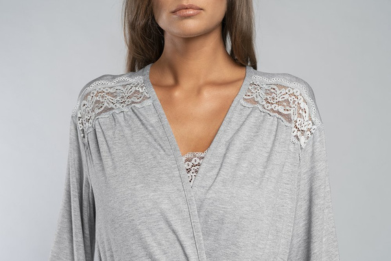 Župan Samaria Italian Fashion 3/4 rukáv - šedý